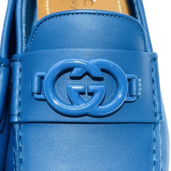 Gucci GG Interlocking Men\'s Loafer Blue Driver moccasins Shoes G 8.5/US 9 NIB main image 15